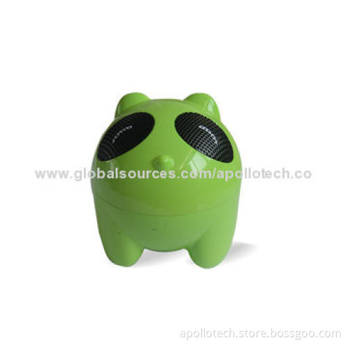 Portable Speaker, Colorful Cute Bear Shape with 500mAh Capacity, 5V/1A Input